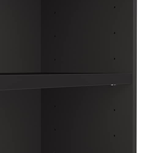 Bush Furniture Universal Small 2 Shelf Bookcase in Black - Set of 2