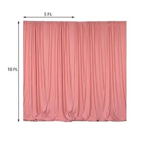 BalsaCircle 10 ft x 10 ft Rose Quartz Pink Polyester Photography Backdrop Drapes Curtains Panels - Wedding Decorations Home Party Reception Supplies