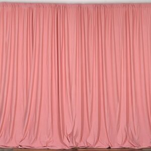 BalsaCircle 10 ft x 10 ft Rose Quartz Pink Polyester Photography Backdrop Drapes Curtains Panels - Wedding Decorations Home Party Reception Supplies