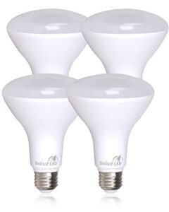 bioluz led 4 pack 90 cri br30 led bulbs dimmable 7.5w = 65 watt replacement 2700k warm white 650 lumen indoor outdoor flood lights ul listed title 20 high efficacy lighting (pack of 4)