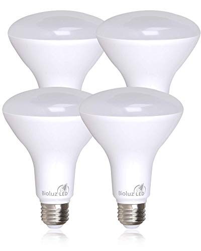 Bioluz LED 4 Pack 90 CRI BR30 LED Bulbs Dimmable 7.5W = 65 Watt Replacement 2700K Warm White 650 Lumen Indoor Outdoor Flood Lights UL Listed Title 20 High Efficacy Lighting (Pack of 4)