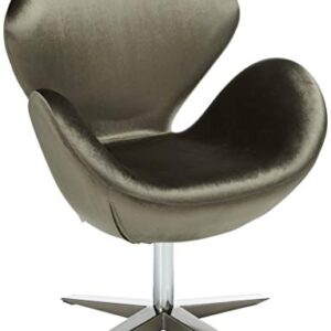 Christopher Knight Home Athena Velvet Modern Swivel Chair, Grey