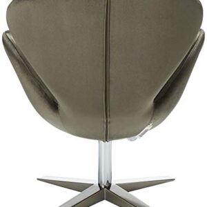 Christopher Knight Home Athena Velvet Modern Swivel Chair, Grey