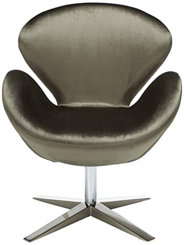 Christopher Knight Home Athena Velvet Modern Swivel Chair, Grey