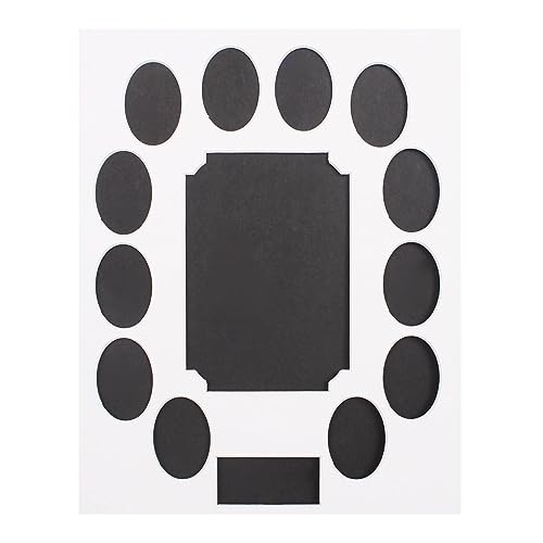 BarnwoodUSA 12 Years of School Pictures or Sports Pictures Bevel Cut Picture Mat (Mat Only) (11x14, White)