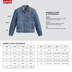 Levi's Women's Original Sherpa Trucker Jackets (Standard and Plus), Divided Blue, Medium