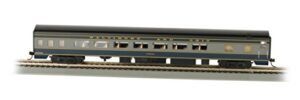 bachmann industries b&o smooth-side coach car with lighted interior (ho scale), 85'
