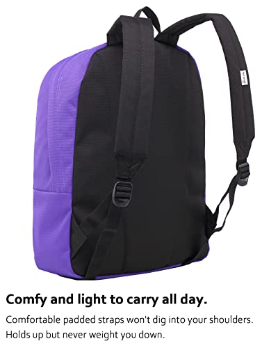 HotStyle SIMPLAY Classic School Backpack Bookbag, Purple