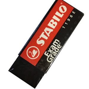 Stabilo 1196E Large Exam Grade Dust Free Pencil Eraser Extra Soft for Effective and Clean Erasing 2.45" X 0.9" X 0.5" (Pack of 5)