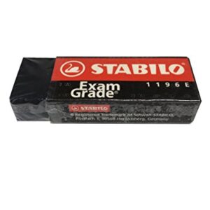 Stabilo 1196E Large Exam Grade Dust Free Pencil Eraser Extra Soft for Effective and Clean Erasing 2.45" X 0.9" X 0.5" (Pack of 5)