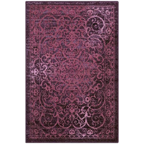 Maples Rugs Area Rug - Pelham 5 x 7 Large Area Rugs [Made in USA] for Living Room, Bedroom, and Dining Room, Wineberry