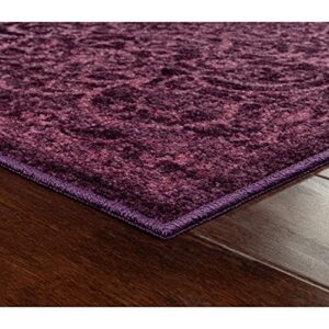 Maples Rugs Area Rug - Pelham 5 x 7 Large Area Rugs [Made in USA] for Living Room, Bedroom, and Dining Room, Wineberry