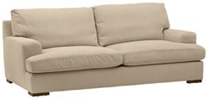 amazon brand – stone & beam lauren down-filled oversized sofa couch, 89"w, fawn