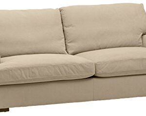 Amazon Brand – Stone & Beam Lauren Down-Filled Oversized Sofa Couch, 89"W, Fawn