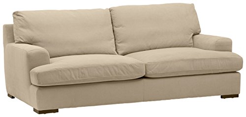 Amazon Brand – Stone & Beam Lauren Down-Filled Oversized Sofa Couch, 89"W, Fawn