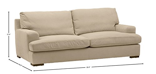 Amazon Brand – Stone & Beam Lauren Down-Filled Oversized Sofa Couch, 89"W, Fawn