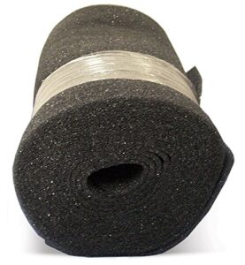 duraflow filtration fsr22525 air filter foam roll media, 24" x 25' x 1/4", dark gray