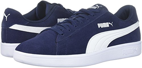 PUMA mens Smash V2 Sneaker, Peacoat/White, 10.5 US