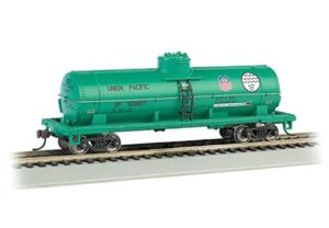 bachmann trains acf 36' 6" 10,000 gallon single dome tank car - union pacific - potable water - n scale, prototypical green