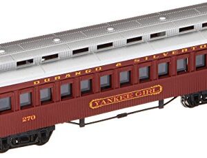 Bachmann Trains - Open Sided Excursion Car - DURNGO & SLVRTN #270 "YANKEE GIRL" - HO Scale, Prototypical Red (13409)