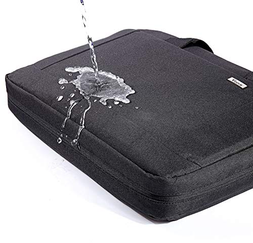Voova Laptop Bag 15.6 15 14 Inch Briefcase, Expandable Computer Shoulder Messenger Bag Waterproof Carrying Case with Tablet Sleeve, Organizer for Men Women,Business Travel College School-Black