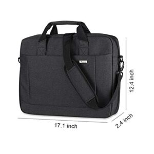 Voova Laptop Bag 15.6 15 14 Inch Briefcase, Expandable Computer Shoulder Messenger Bag Waterproof Carrying Case with Tablet Sleeve, Organizer for Men Women,Business Travel College School-Black