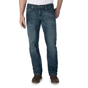 signature by levi strauss & co. gold label men's regular straight fit jeans, bigfoot, 34w x 34l
