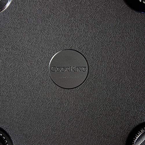 CookKing - Master Grill Pan, Korean Traditional BBQ Grill Pan - Stovetop Nonstick Indoor/Outdoor Smokeless BBQ Cast Aluminum Grill Pan