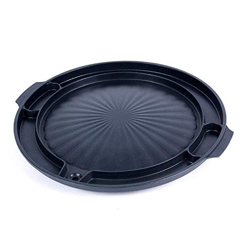 CookKing - Master Grill Pan, Korean Traditional BBQ Grill Pan - Stovetop Nonstick Indoor/Outdoor Smokeless BBQ Cast Aluminum Grill Pan