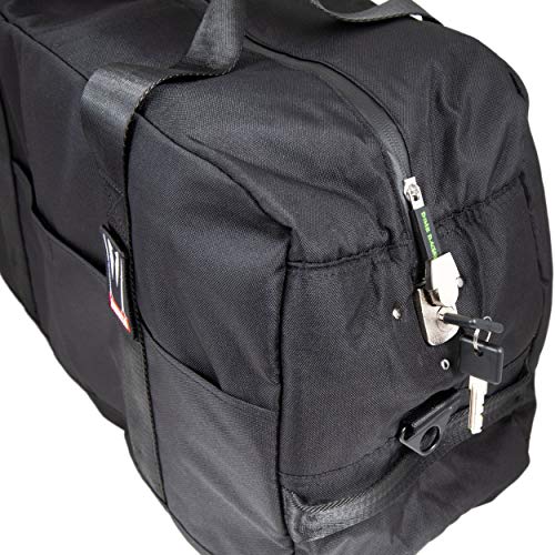 Dime Bags Omerta Associate Duffle Bag | Carbon Filter Lockable Zippered Bag with Activated Carbon Technology (Black)