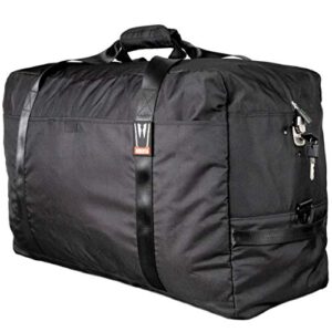 Dime Bags Omerta Cleaner | Large Carbon-Lined Duffle Bag | Lockable Zippered Carbon Filter Bag (Black)