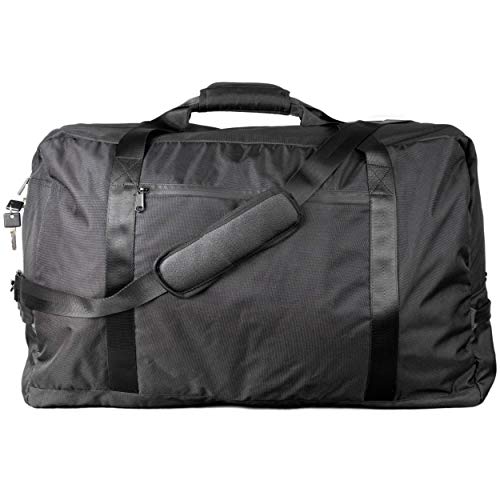 Dime Bags Omerta Cleaner | Large Carbon-Lined Duffle Bag | Lockable Zippered Carbon Filter Bag (Black)