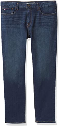 Tommy Hilfiger mens Slim Fit Stretch Jeans, Medium Rinse, 34W x 30L US