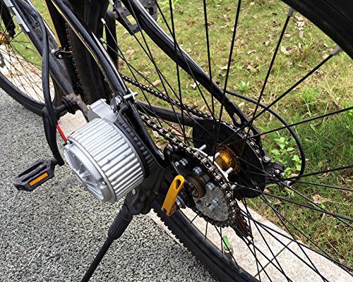 L-faster 250W Electric Conversion Kit for Common Bike Left Chain Drive Customized for Electric Geared Bicycle Derailleur（Twist Kit）