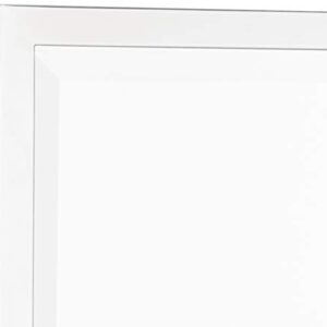 Head West Brushed Chrome Framed Bathroom Mirror - Beveled Edge Rectangle Vanity Mirror - Modern Living Room Accent and Home Decor with Vertical and Horizontal Mount - 24" x 30"