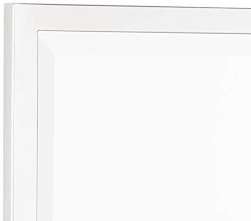 Head West Brushed Chrome Framed Bathroom Mirror - Beveled Edge Rectangle Vanity Mirror - Modern Living Room Accent and Home Decor with Vertical and Horizontal Mount - 24" x 30"