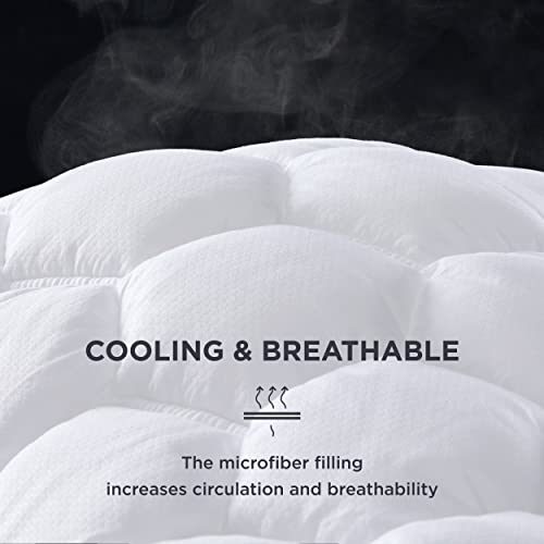 Bedsure California King Mattress Pad - Cal King Soft Cooling Mattress Cover Padded, Quilted Fitted Mattress Protector with 8-21" Deep Pocket, Breathable Fluffy Pillow Top, White, 72x84 Inches