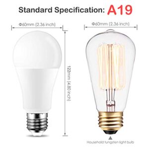 Yangcsl LED Light Bulbs 70W Equivalent, RGB Color Changing Light Bulb, 2 Moods/Memory/Sync/Dimmable, A19 E26 Screw Base, Timing Remote Control Included (Pack of 4)