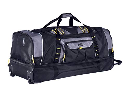 TPRC Sierra Madre II Upright Rolling Duffel Bag, Black/Gray, 36-Inch