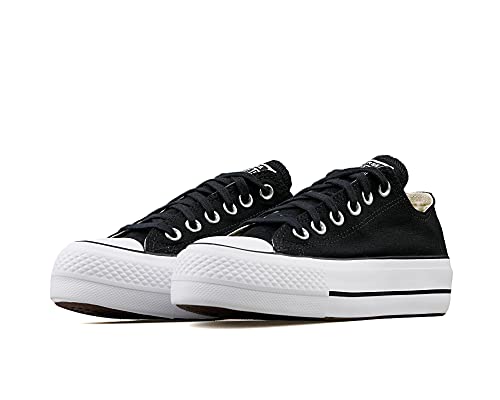 Converse Women's Chuck Taylor All Star Lift Sneakers, Black/White/White, 9 Medium US