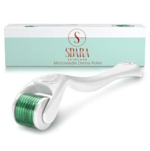 sdara skincare derma roller for face, face roller for hair growth & beard growth, micro derma skincare tool for women and men - 1 pack