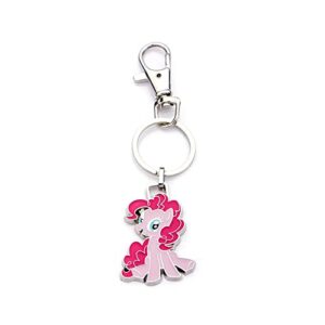hasbro jewelry girls my little pony base metal with enamel pinkie pie with stainless steel key chain, available in silver/pink color, one size key chain,mlpppkc01