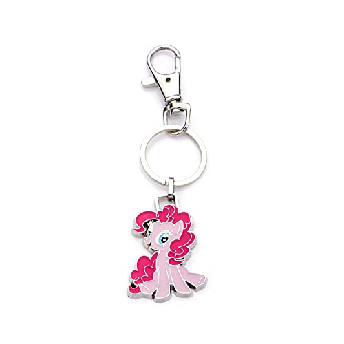 Hasbro Jewelry Girls My Little Pony Base Metal with Enamel Pinkie Pie with Stainless Steel Key Chain, Available in Silver/Pink color, One Size Key Chain,MLPPPKC01