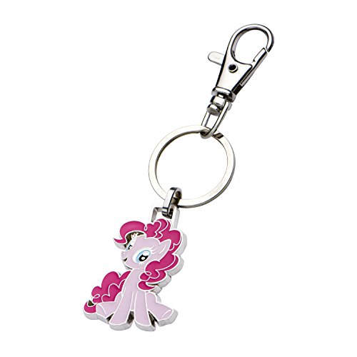 Hasbro Jewelry Girls My Little Pony Base Metal with Enamel Pinkie Pie with Stainless Steel Key Chain, Available in Silver/Pink color, One Size Key Chain,MLPPPKC01