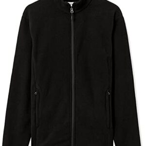 Amazon Essentials Men's Full-Zip Polar Fleece Jacket (Available in Big & Tall), Black, Small