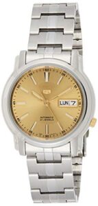 seiko mens analogue automatic watch with stainless steel strap snkl81k1