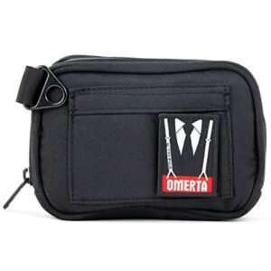 dime bags omerta boss carbon filter padded pouch with activated carbon technology | low-profile and sleek design (7 inch, black)