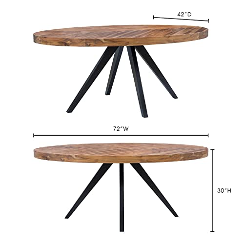 Moe's Home Collection Parq Acacia Wood Oval Dining Table