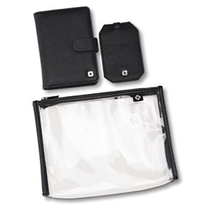 samsonite a passport holder that acts as a mini wallet, a luggage tag to identify your bags, black, one size