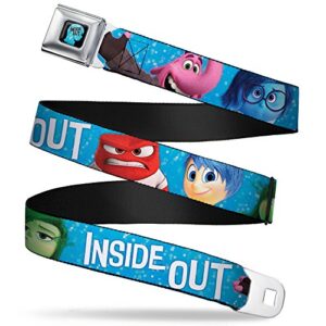buckle-down seatbelt belt - inside out 6-character pose sparkle blue/white - 1.0" wide - 20-36 inches in length